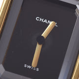 CHANEL Chanel Premiere Size M H0001 Women's GP / Leather Watch Quartz Black Table A-Rank Used Sinkjo