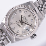ROLEX Rolex Day Just 10P Diamond 79174G Women's WS / SS Watch Automatic Silver Shaver A-Rank Used Silgrin