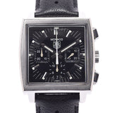 TAG HEUER Tag Heuer Monaco, Monaco, Crano Chart, CAW2111-0 Menz SS/leather watch, automatic winding, black, literal, AB, rank used, silver razor.