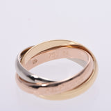 Cartier Cartier Trinity Three Color # 54 14 No. Unisex K18 YG / WG / PG Ring / Ring A Rank Used Silgrin