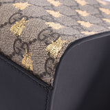 GUCCI Gucci Padlock Chain Tote Bee Gray System / Gold 479197 Women's GG Scrim Canvas Tote Bag New Sinkjo