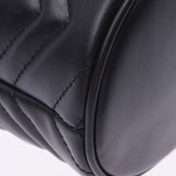 Gucci GG Martini mini baguette bag black gold hardware 575163 women's Leather Shoulder Bag