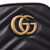 GUCCI Gucci GG Mermont Mini Chain Bag Black Gold Bracket 598597 Women's Leather Shoulder Bag New Silgrin