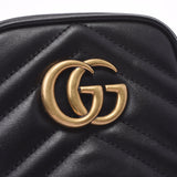 GUCCI グッチ GGマーモント ミニ チェーンバッグ 黒 ゴールド金具 598597 レディース レザー ショルダーバッグ 新品 銀蔵