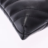 Gucci GG Mart Chain Wallet Black Gold Hardware 443447 Ladies Leather Shoulder Bag
