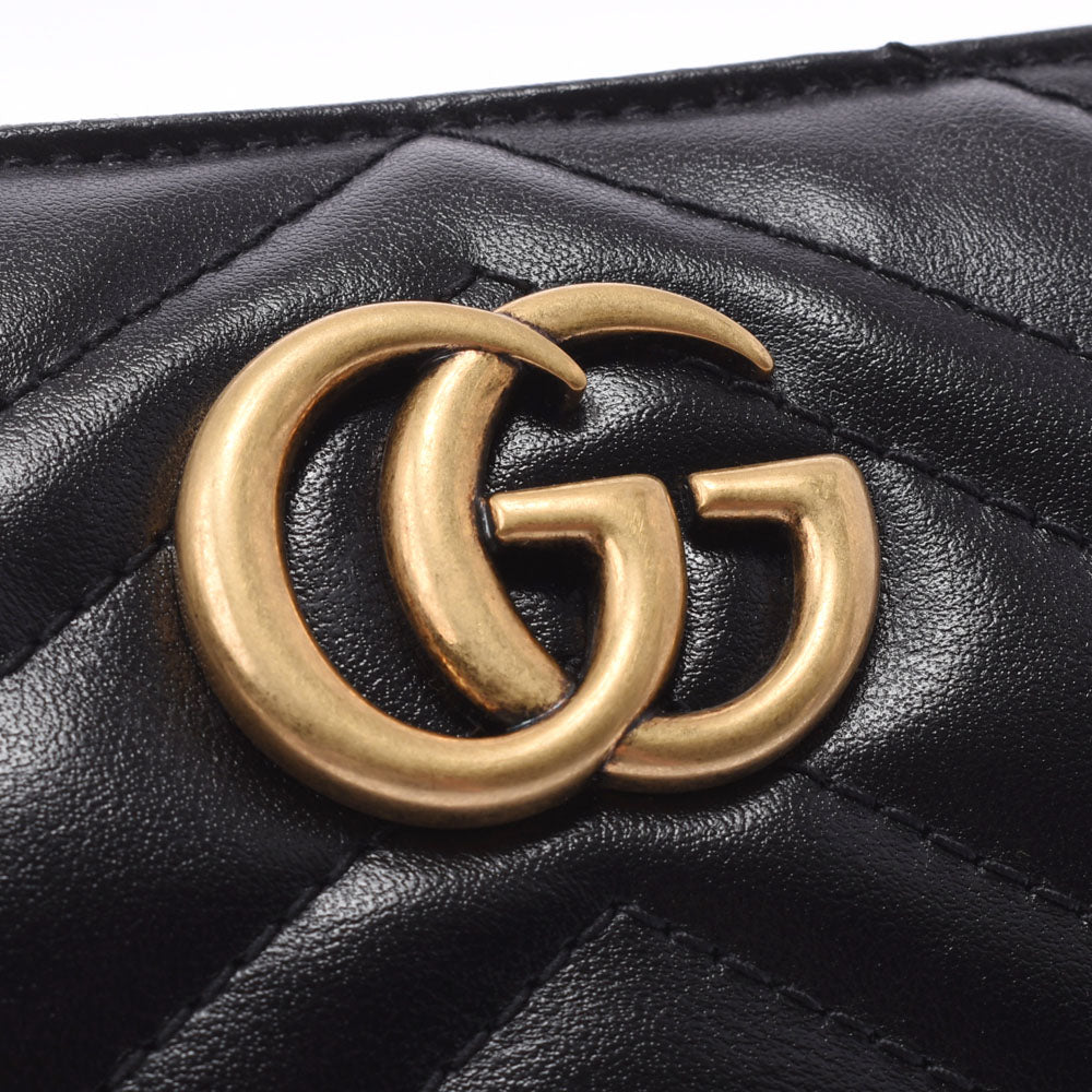 グッチGGマーモント チェーンウォレット 黒 ゴールド金具 レディース ショルダーバッグ 443447 GUCCI – 銀蔵オンライン