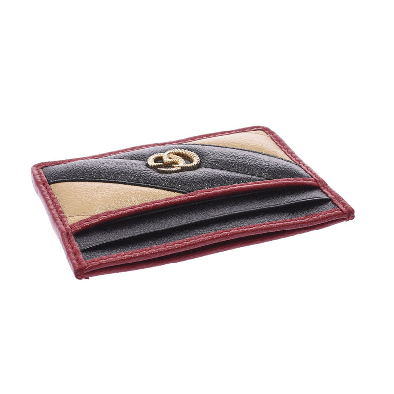 Gucci GG Marmont Black / BEIGE / 575712 Unisex leather card case