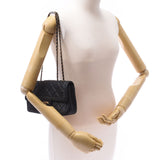 CHANEL シャネル マトラッセ チェーンショルダー 黒 アンティーク調ゴールド金具 レディース レザー ショルダーバッグ Aランク 中古 銀蔵