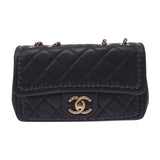 CHANEL シャネル マトラッセ チェーンショルダー 黒 アンティーク調ゴールド金具 レディース レザー ショルダーバッグ Aランク 中古 銀蔵