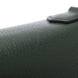 Hermes Hermes Kelly De Peche 38 Briefcase Green Silver Bracket □ E-engraving (around 2001) Men's Ardennes Business Bag A-ranked Silgrin