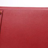 Hermes Hermes Burkin 35 Rouge Big Gold Bracket □ A Engraved (around 1997) Unisex Kushbel Handbag A-rank used Silgrin