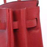 Hermes Hermes Burkin 35 Rouge Big Gold Bracket □ A Engraved (around 1997) Unisex Kushbel Handbag A-rank used Silgrin