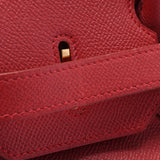 Hermes Hermes Burkin 35 Rouge Big Gold Bracket □ A Engraved (around 1997) Unisex Kushbel Handbag A-rank used Silgrin