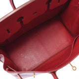 Hermes Hermes Burkin 35 Rouge Big Gold Bracket □ A Engraved (around 1997) Unisex Kushbel Handbag A-rank used Silgrin