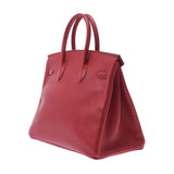 Hermes Hermes Burkin 35 Rouge Big Gold Bracket □ A Engraved (around 1997) Unisex Kushbel Handbag A-rank used Silgrin