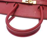 Hermes Hermes Burkin 35 Rouge Big Gold Bracket □ A Engraved (around 1997) Unisex Kushbel Handbag A-rank used Silgrin