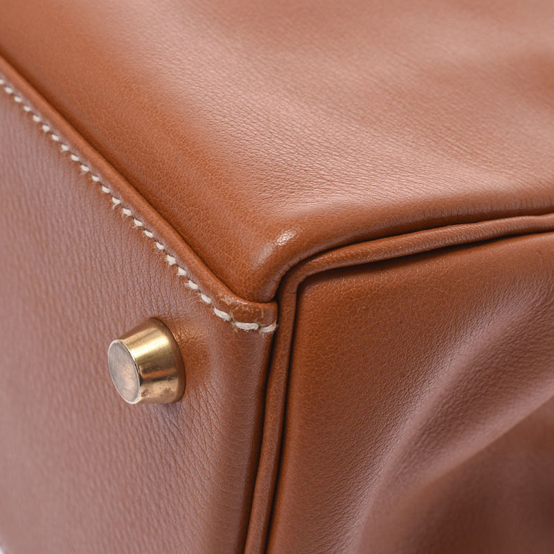 Hermes Hermes Kelly Mo 28 2way Bag Gold Gold支架○Z刻（1996年左右）女性的Vog复兴手提包A-Rank使用Silgrin