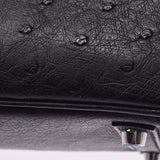 HERMES エルメス バーキン 30 黒 パラジウム金具 □K刻印(2007年頃) レディース オーストリッチ ハンドバッグ Aランク 中古 銀蔵