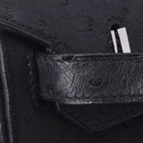 HERMES エルメス バーキン 30 黒 パラジウム金具 □K刻印(2007年頃) レディース オーストリッチ ハンドバッグ Aランク 中古 銀蔵