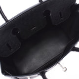 HERMES エルメス バーキン 30 黒 パラジウム金具 □K刻印(2007年頃) レディース オーストリッチ ハンドバッグ Aランク 中古 銀蔵