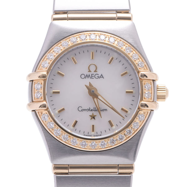 Omega Omega Constellation Bezel Diamond 1267.70 Women's YG / SS Watch Quartz Shell Shaker A-Rank Used Silgrin
