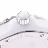 CHANEL シャネル J12 33mm 12Pダイヤ H1628 レディース 白セラミック/SS 腕時計 クオーツ 白文字盤 Aランク 中古 銀蔵