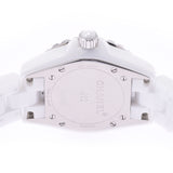 CHANEL シャネル J12 33mm 12Pダイヤ H1628 レディース 白セラミック/SS 腕時計 クオーツ 白文字盤 Aランク 中古 銀蔵