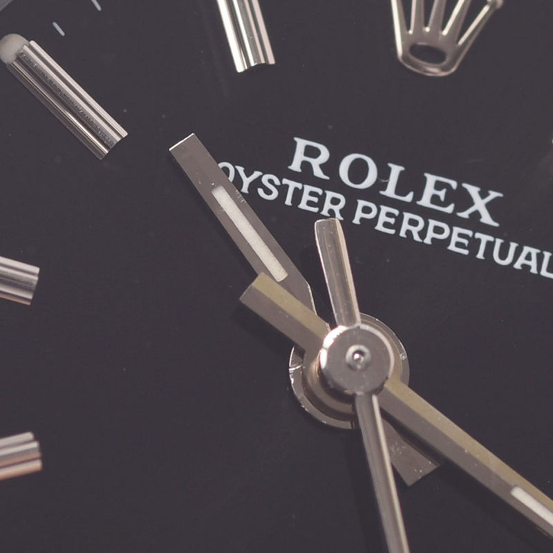 ROLEX劳力士欧式永久款67180女士们SS手表自动上弦黑色表盘A级二手银藏