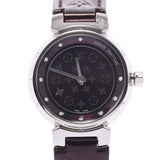 Louis Vuitton Louis Vuitton Tumbling Disc Diamon 10P Diamond Q12M3 Women's SS / Leather Watch Quartz Wine Red Dye A Rank A-Rank Used Sinkjo