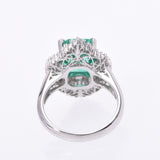 Other Emerald 2.73CT Diamond 0.74ct 13 Ladies PT900 Platinum Ring / Ring A Rank Used Silgrin