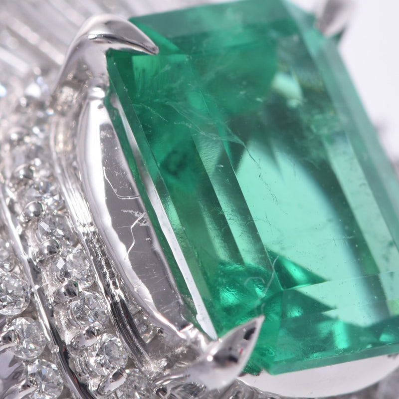 Other Emerald 2.73CT Diamond 0.74ct 13 Ladies PT900 Platinum Ring / Ring A Rank Used Silgrin