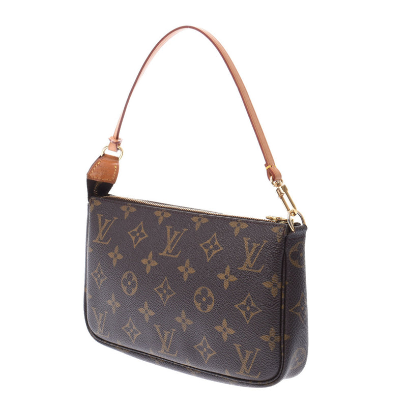 LOUIS VUITTON ルイヴィトン モノグラム ポシェット アクセソワール ブラウン M51980 レディース モノグラムキャンバス アクセサリーポーチ ABランク 中古 銀蔵