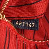 Louis Vuitton Louis Vuitton Monogram Amplit Speedy Bund Riere 25 Marine Rouge M43501女装皮革手提包A级使用水池