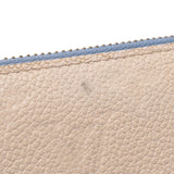 Louis Vuitton Louis Vuitton Monogram Amplit Zippy Wallet Cream X Blue Jean M63925 Women's Leather Long Wallet B Rank Used Silgrin