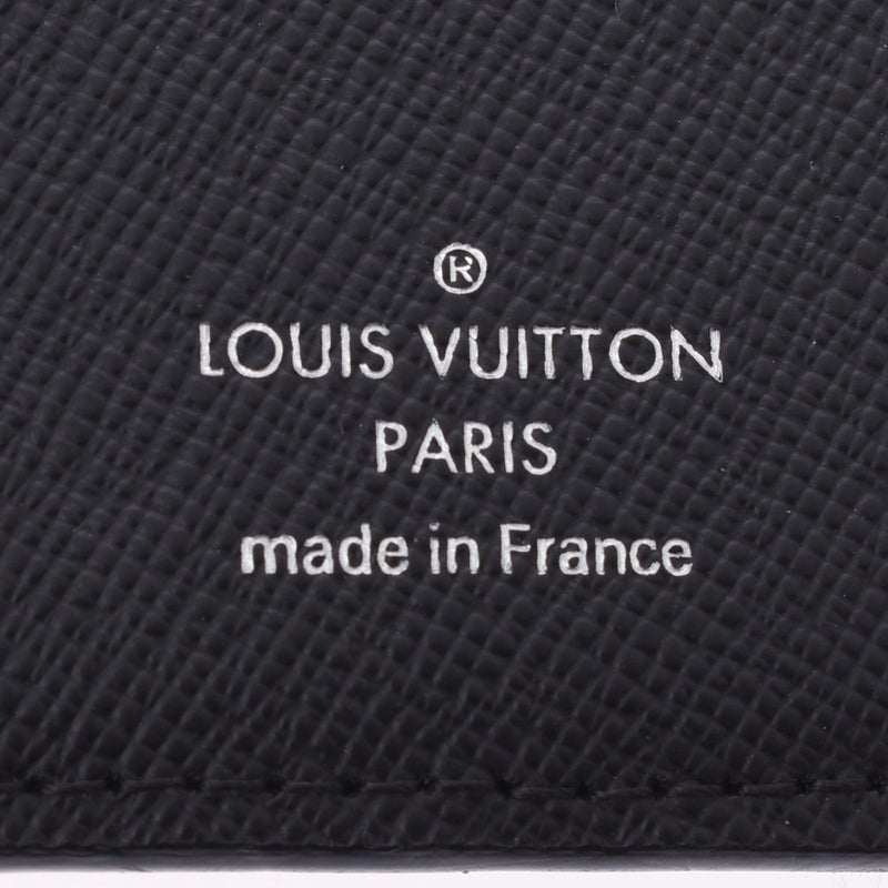 Louis Vuitton Louis Vuitton Damier Graphit Portfoille Braza Christopher Nemes Black / Gray / Blue N41677 Men's Dumie Graphit Canvas Long Wallet B Rank Used Silgrin