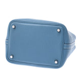 Hermes Hermes Picon Lock PM Blu Jean Silver Bracket □ R Handle (around 2014) Ladies Triyo Clemance Handbags AB Rank Used Silgrin