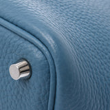 Hermes Hermes Picon Lock PM Blu Jean Silver Bracket □ R Handle (around 2014) Ladies Triyo Clemance Handbags AB Rank Used Silgrin