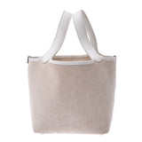 Hermes Hermes Picon PM White Silver Bracket □ I Engraved (around 2005) Women's Towal Officier / Leather Handbag AB Rank Used Silgrin