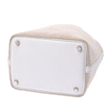 Hermes Hermes Picon PM White Silver Bracket □ I Engraved (around 2005) Women's Towal Officier / Leather Handbag AB Rank Used Silgrin