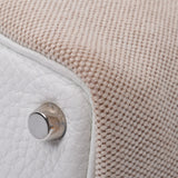 Hermes Hermes Picon PM White Silver Bracket □ I Engraved (around 2005) Women's Towal Officier / Leather Handbag AB Rank Used Silgrin