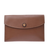 Hermes Hermes Pochette Trio Brown○R链（1988年左右）UniSEX Vogulene离合器袋AB排名使用Silgrin