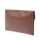 Hermes Hermes Pochette Trio Brown○R链（1988年左右）UniSEX Vogulene离合器袋AB排名使用Silgrin