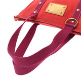 Louis Vuitton Louis Vuitton Antigua Caba MM Red M40034 Ladies Cotton Canvas Handbag B Rank Used Silgrin