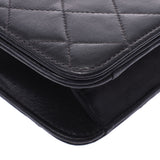 CHANEL シャネル マトラッセ ミニ チェーンショルダー 黒 ゴールド金具 レディース ラムスキン ショルダーバッグ ABランク 中古 銀蔵
