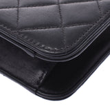 CHANEL シャネル マトラッセ ミニ チェーンショルダー 黒 ゴールド金具 レディース ラムスキン ショルダーバッグ ABランク 中古 銀蔵