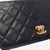 CHANEL シャネル マトラッセ ミニ チェーンショルダー 黒 ゴールド金具 レディース ラムスキン ショルダーバッグ ABランク 中古 銀蔵