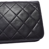 CHANEL シャネル マトラッセ ミニ チェーンショルダー 黒 ゴールド金具 レディース ラムスキン ショルダーバッグ ABランク 中古 銀蔵