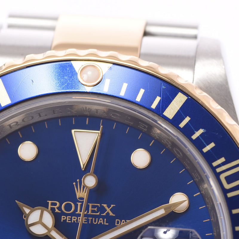 ROLEX劳力士亚玛莉娜16613男士YG/SS手表自动卷蓝色表盘A等级二手银藏