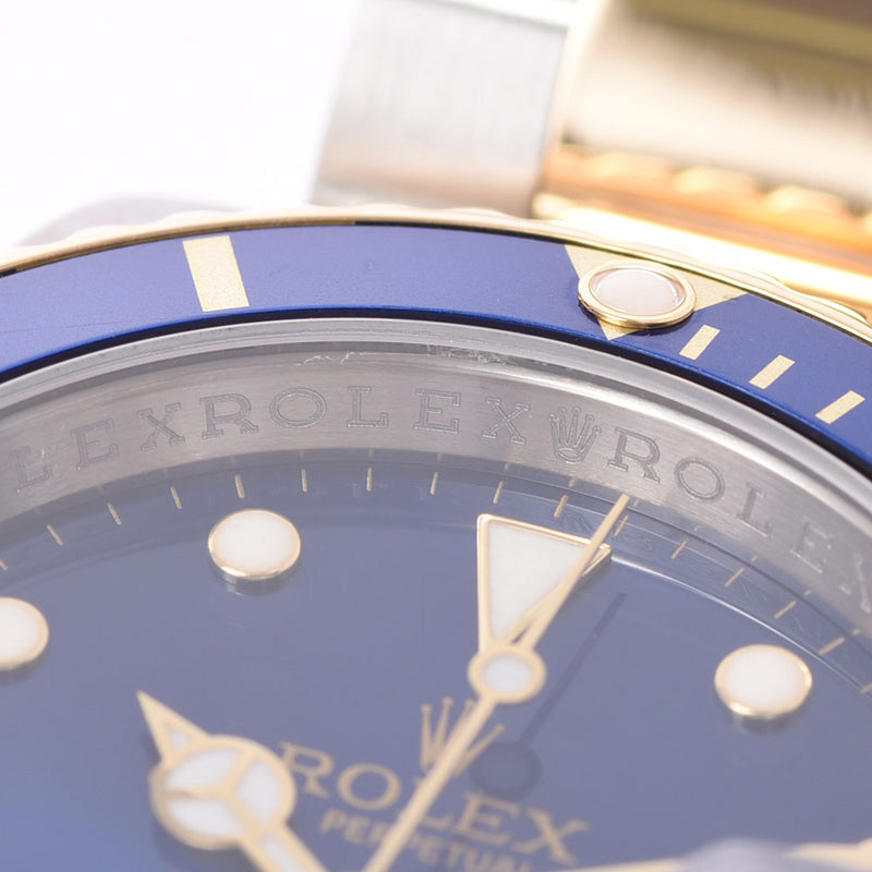 ROLEX Rolex: 16613 Men' s YG/SS wristwatch, automatic blue, blue, A-rank, used silver,