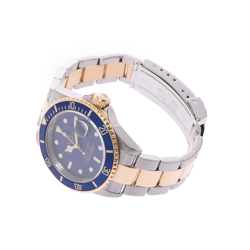 ROLEX Rolex: 16613 Men' s YG/SS wristwatch, automatic blue, blue, A-rank, used silver,
